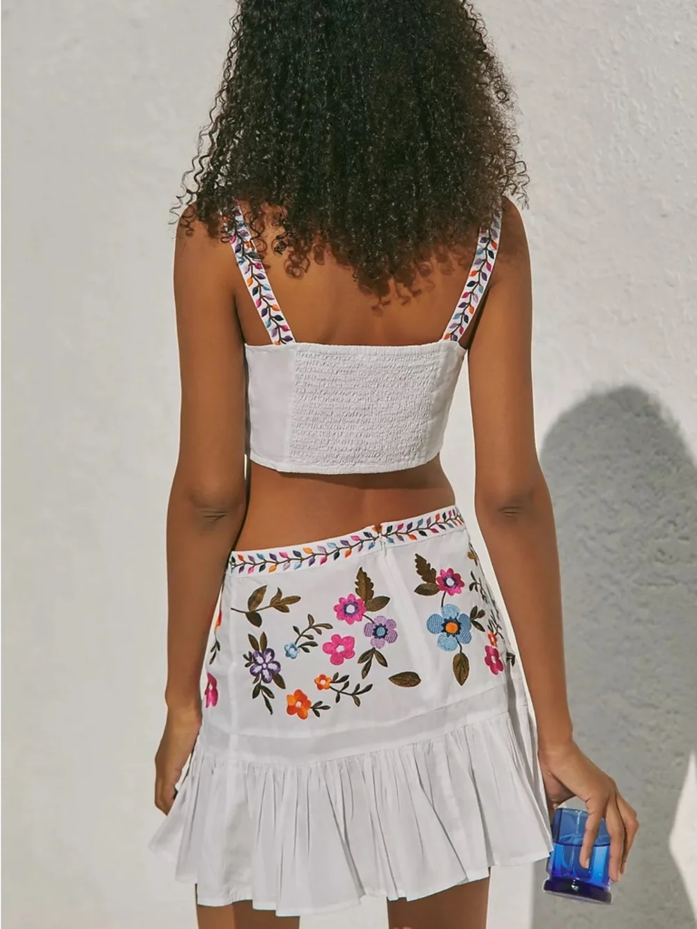 Mahila Floral Embroidered Crop Top - Picture 3 of 3